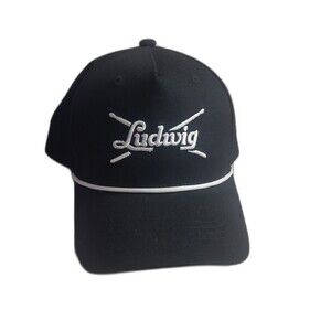 Ludwig Drums Black Trucker Hat Rope Brim